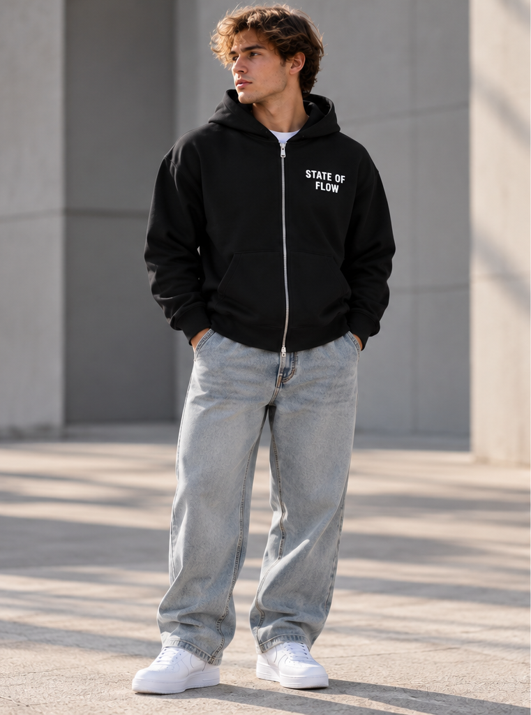 STATE OF FLOW Unisex Heavyweight Full Zip Hoodie