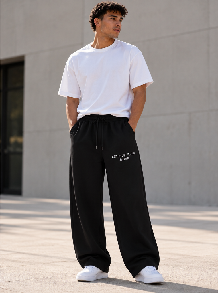 Flow Solid Color Straight-Leg Sweatpants